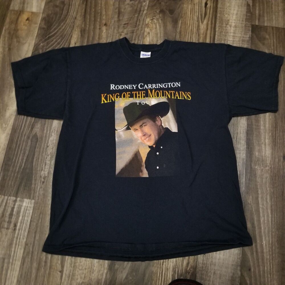 Rodney Carrington King Of The Mountian Tour Short Sleeve Black T Shirt Size XL